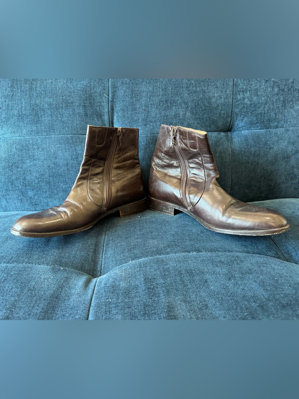 Vintage Bally Leather Ankle Zipper Boots - Brown